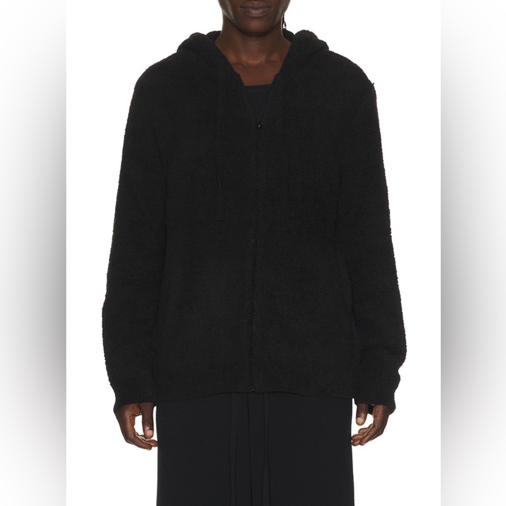 Barefoot Dreams CozyChic Black Zip Up Hoodie Sweater XL